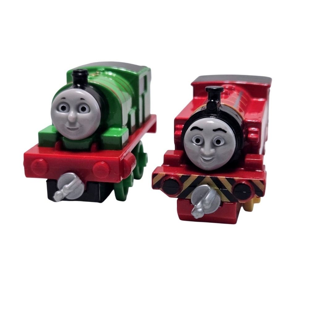 Thomas & Friends Percy and Victor Diecast Metal Train Engines Take-n-Play Lot